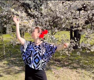 桜 フラ 野外フラ